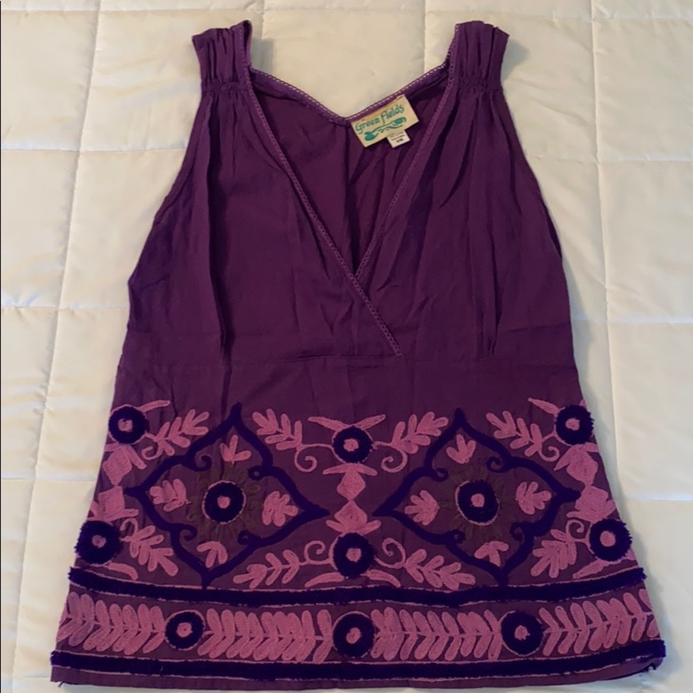 Embroidered Tank Top